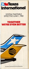 Image: timetable: Texas International Airlines, Continental Airlines