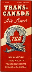 Image: timetable: Trans-Canada Air Lines (TCA), summer schedule
