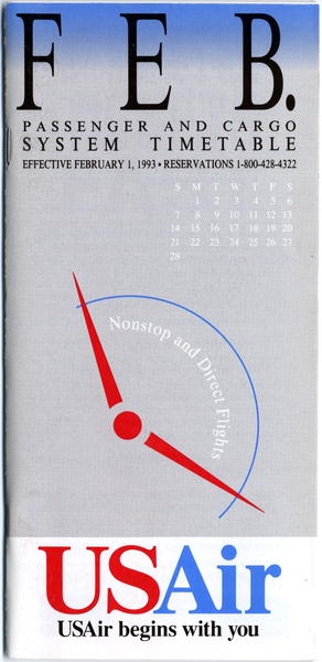 Image: timetable: USAir