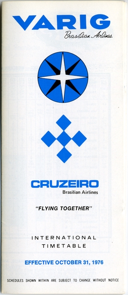 Image: timetable: VARIG