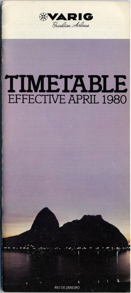 Image: timetable: VARIG