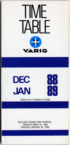 Timetable: VARIG