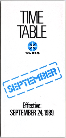 Timetable: VARIG