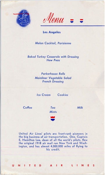 Image: menu: United Air Lines