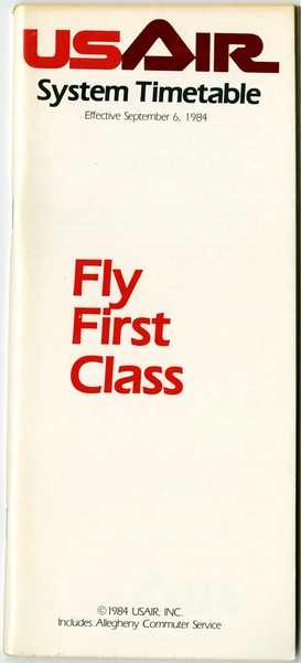 Image: timetable: USAir