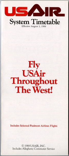 Image: timetable: USAir