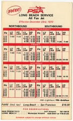 Image: timetable: Pacific Southwest Airlines (PSA), Long Beach