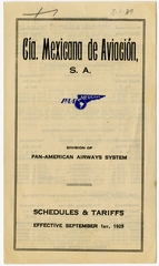 Image: timetable: CIA Mexicana de Aviación S.A., Pan American Airways
