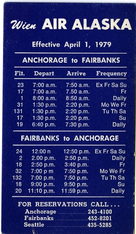 Timetable: Wien Air Alaska