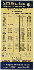 Image: timetable: Eastern Air Lines, commuter schedule