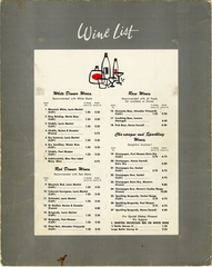 Image: menu: San Francisco International Airport (SFO), International Room restaurant