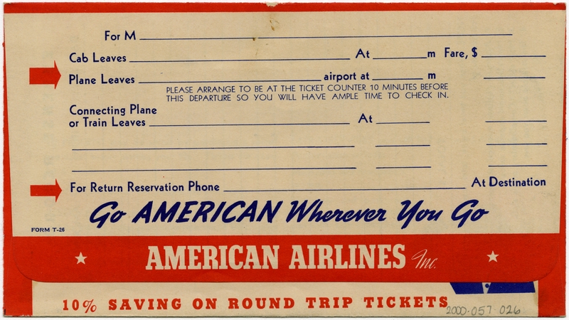 Image: ticket jacket: American Airlines
