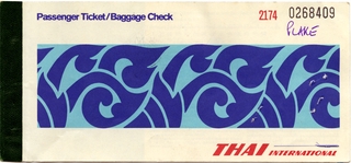 Image: ticket: Thai Airways International