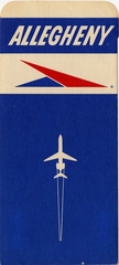 Image: ticket jacket and ticket: Allegheny Airlines