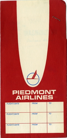Ticket jacket: Piedmont Airlines