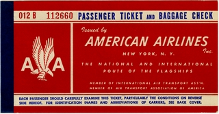 Image: ticket: American Airlines