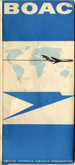 ticket jacket and ticket: BOAC (British Overseas Airways Corporation)