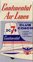 Image: ticket jacket and ticket: Continental Air Lines