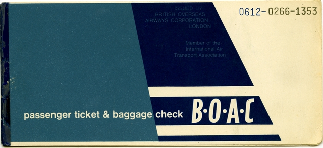 Ticket: British Overseas Airways Corporation (BOAC)