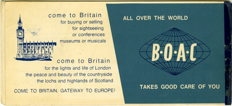 Image: ticket: BOAC (British Overseas Airways Corporation)