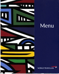 Image: menu: British Airways, World Traveller (Economy) Class