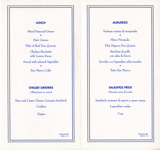 Image: menu: American Airlines