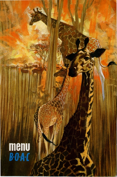 Image: menu: BOAC (British Overseas Airways Corporation)