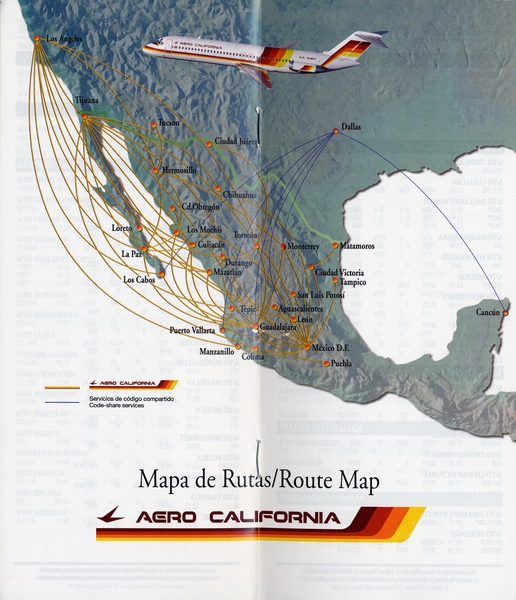 Image: timetable: Aero California