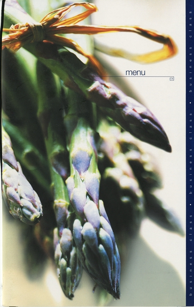 Image: menu: Cathay Pacific Airways, Business Class