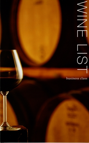 Image: menu: Cathay Pacific Airways, Business Class