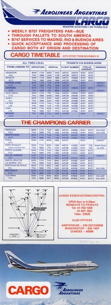 Image: timetable: Aerolineas Argentinas, Cargo