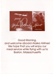 Image: menu: Alaska Airlines