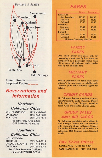 Image: timetable: Air California