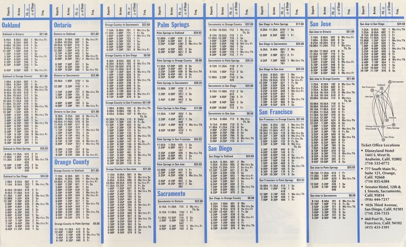 Image: timetable: Air California