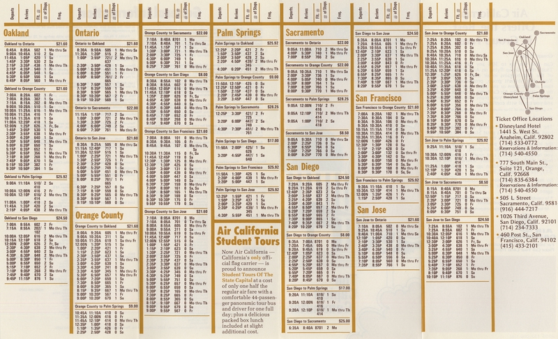 Image: timetable: Air California