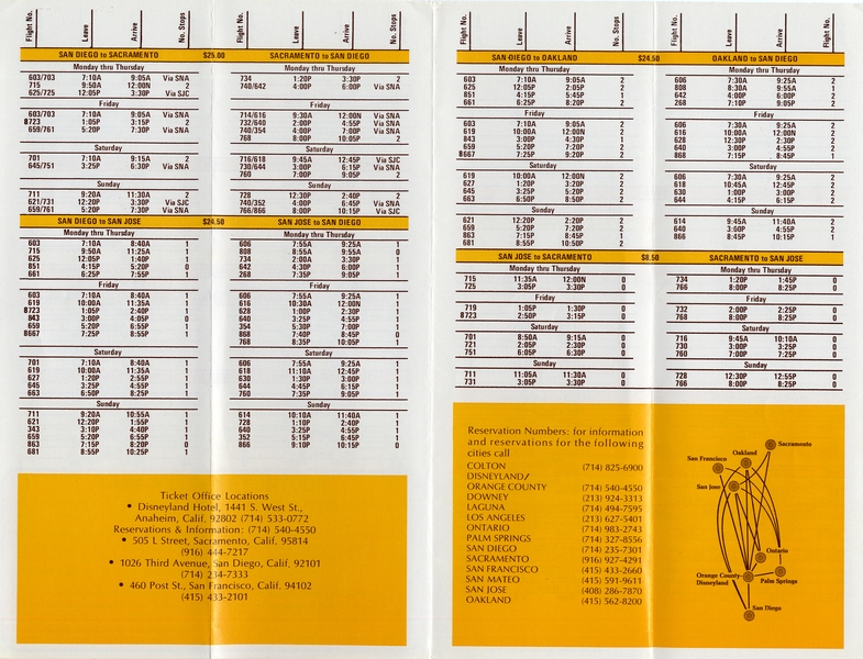 Image: timetable: Air California