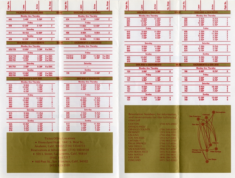 Image: timetable: Air California