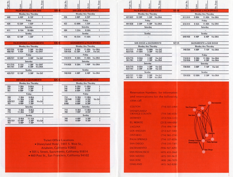 Image: timetable: Air California