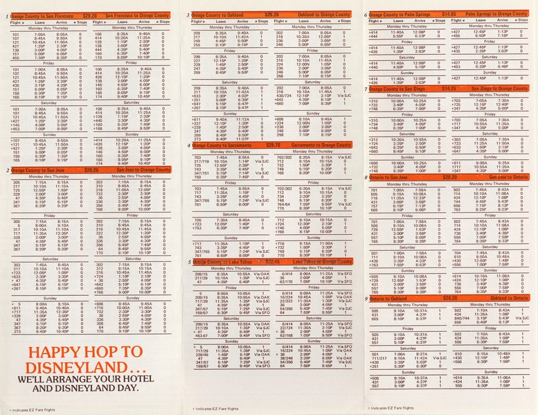 Image: timetable: Air California