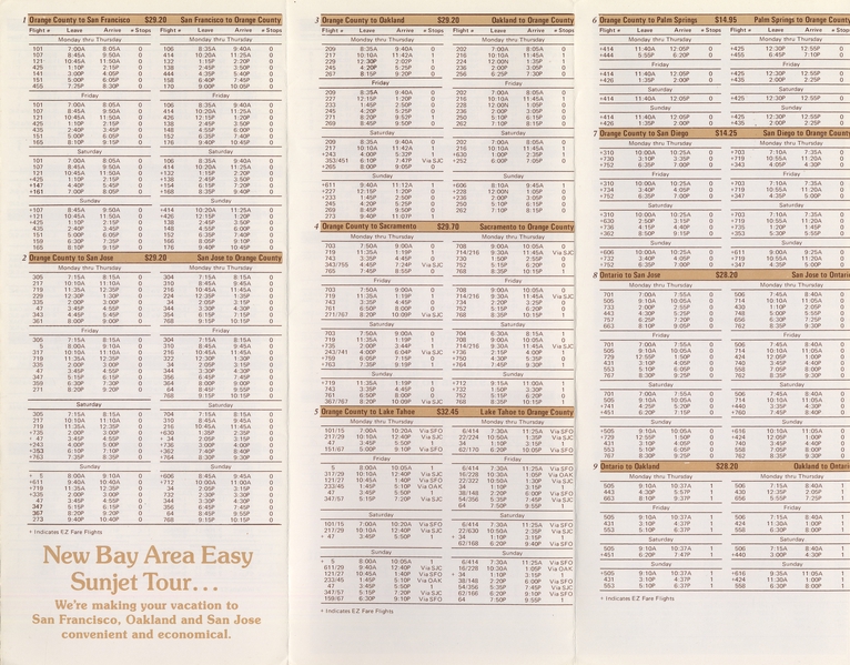 Image: timetable: Air California