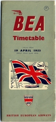 Image: timetable: BEA (British European Airways)