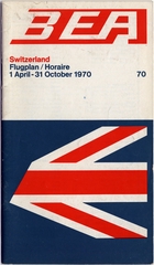 Image: timetable: BEA (British European Airways), Switzerland