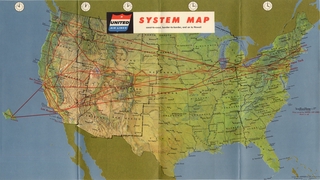 Image: route map: United Air Lines