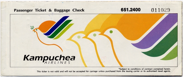 Ticket: Kampuchea Airlines