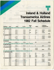 Image: timetable: Transamerica Airlines