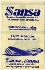 Image: timetable: Sansa / Lineas Aereas Costarricenses, S.A. (LACSA)