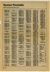 Image: timetable / newspaper tearsheet: TWA (Trans World Airlines)