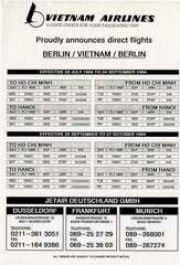 Image: timetable: Vietnam Airlines