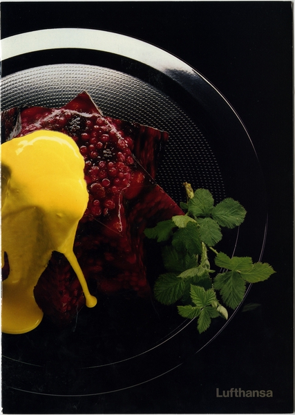 Image: menu: Lufthansa German Airlines, First Class