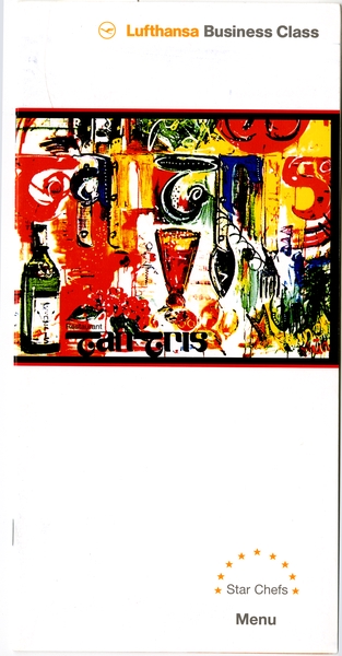 Image: menu: Lufthansa German Airlines, Business Class